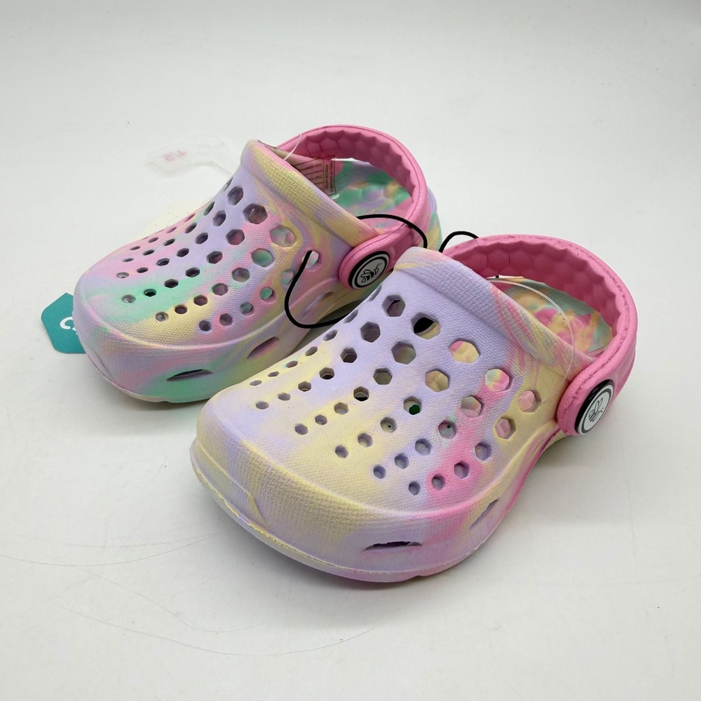 Joybees Kids Active Clog Marbled Ombre Pink Slip On Water Shoes Size C4/5 NWT